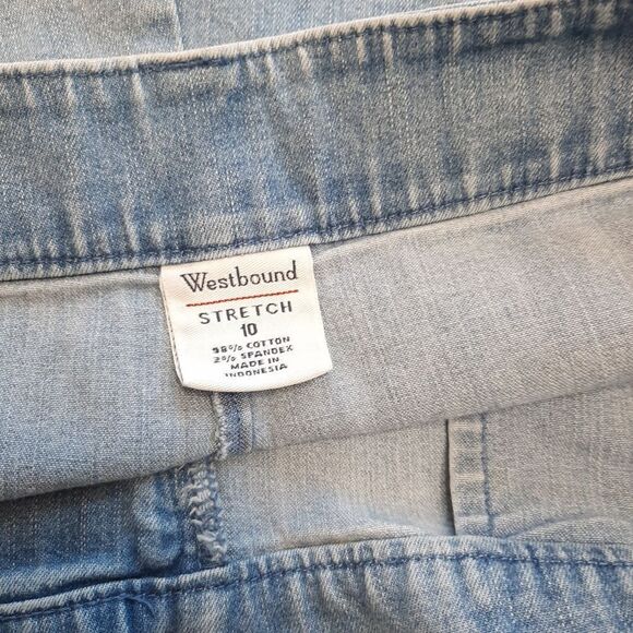 VINTAGE 90s Cargo Mom Shorts size 10 Stretch Denim High Rise - Picture 4 of 4